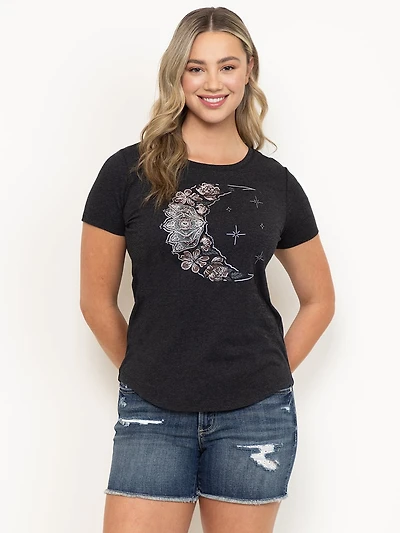 Women's Floral Moon Relaxed Tee