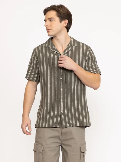 Men's Textured Stripe Shirt