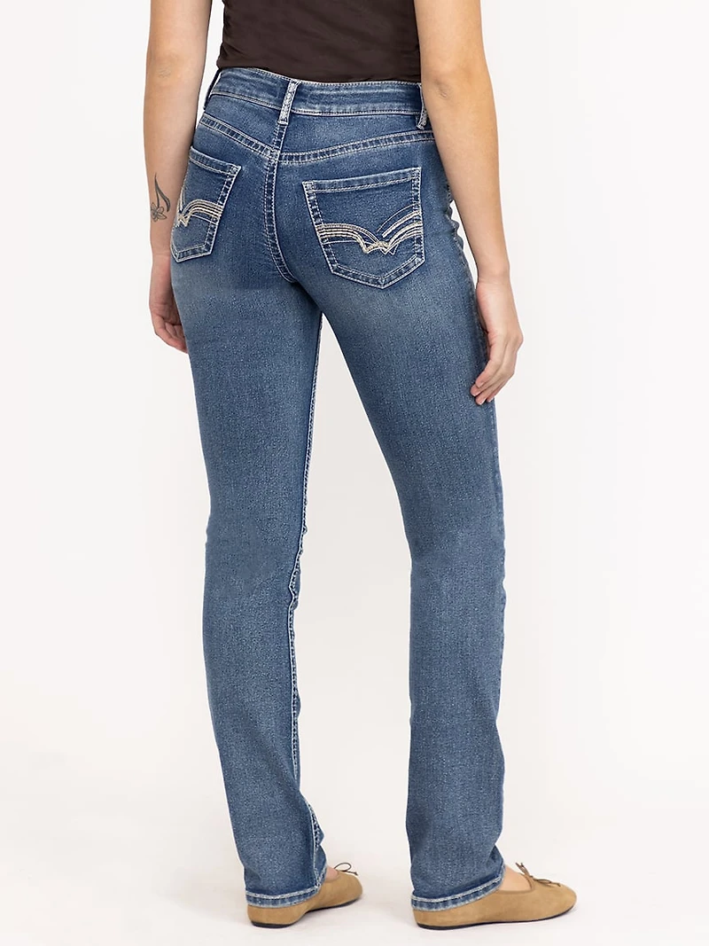 Women's Medium Wash Straight Jeans