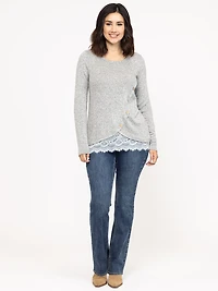 Women's Lace Botton Top