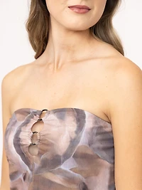Women's Swirl Print Tube Top