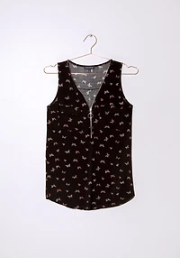 Women's Butterfly Half Zip Tank