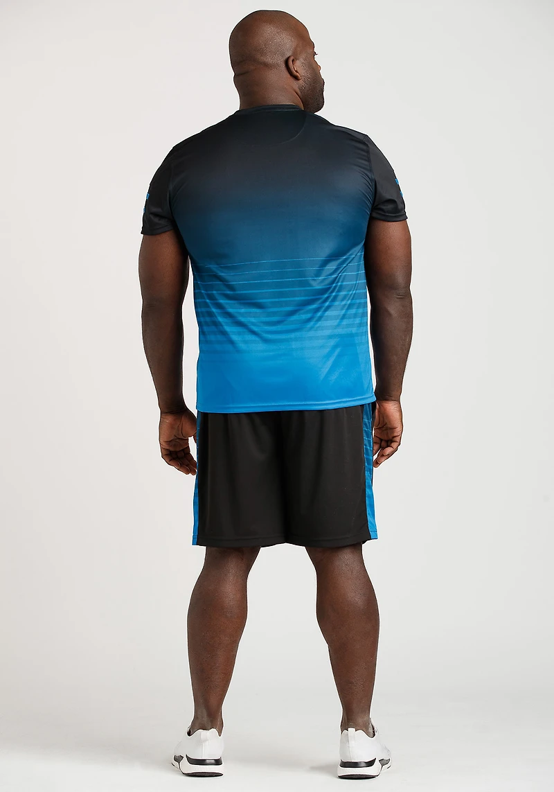 Men's Athletic Ombre Crew Neck Tee