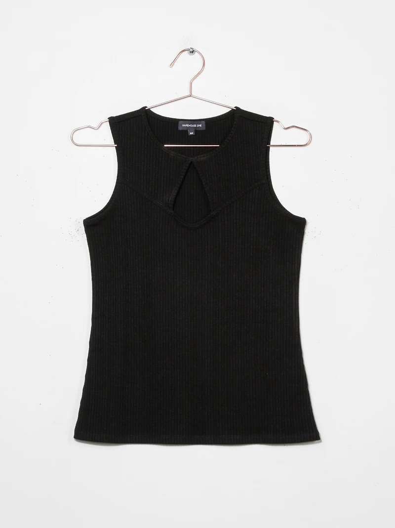 Women's Rib Cut Out Tank