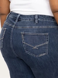 Women's Plus Medium Dark Wash Baby Boot Jeans