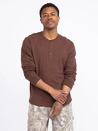 Men's Washed Henley Tee