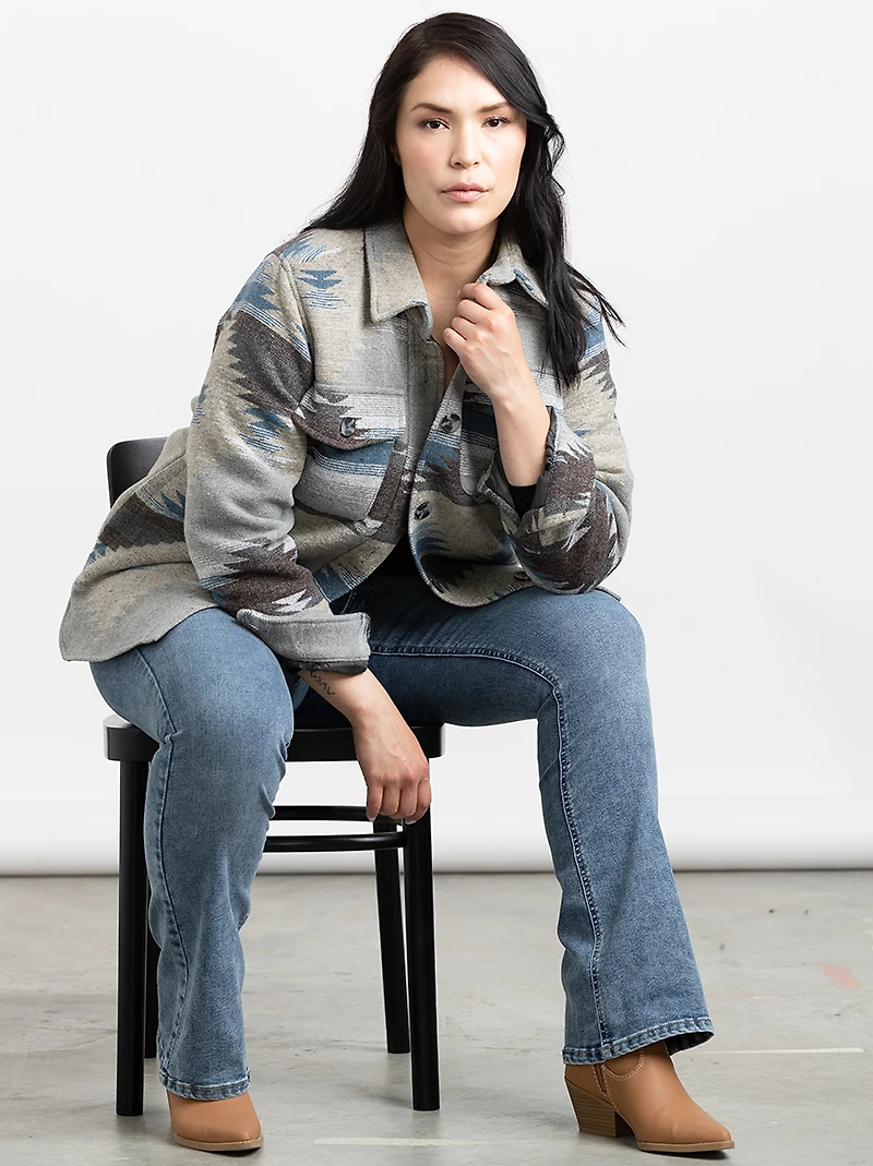 Women's Geometric Shacket