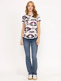 Women's Geometric Crew Neck Tee