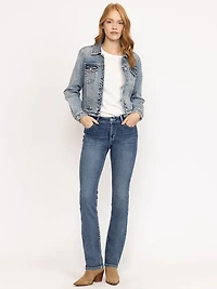 Women's Light Wash Cropped Denim Jacket