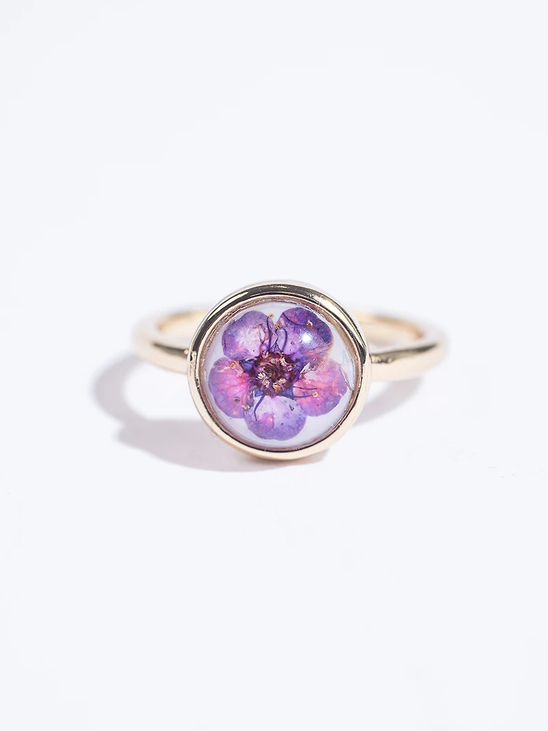 Women's Pressed Flower Ring