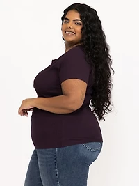 Women's Crew Neck Rib Tee