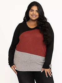 Women's Angled Colour Block Top