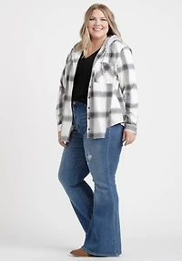 Women's Flannel Plaid Hoodie