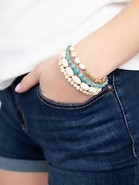 Women's Wood Bead Stretch Bracelets
