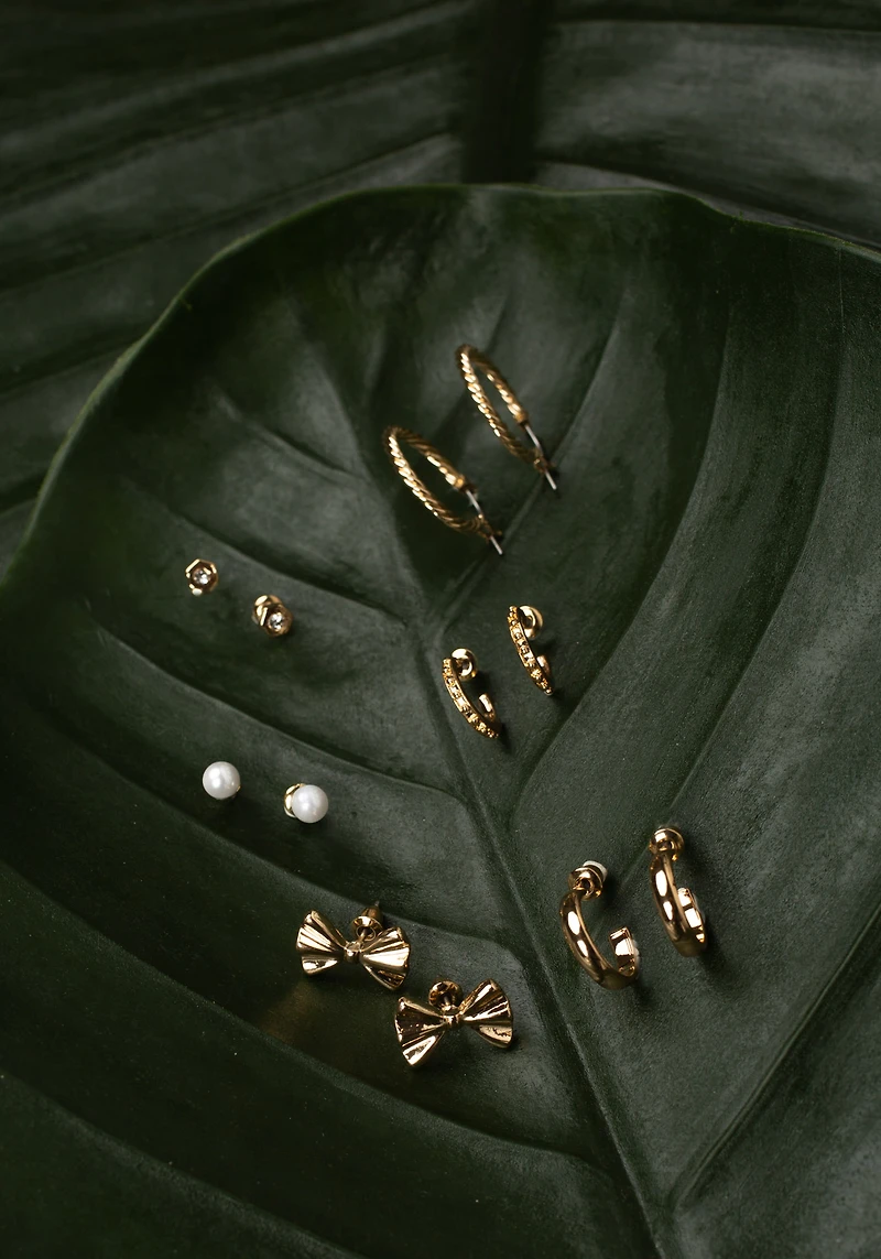 Hoop Multi Gold Earrings