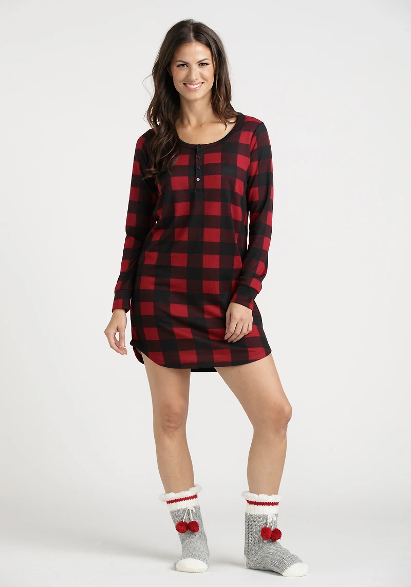 Women's Buffalo Plaid Sleep Shirt