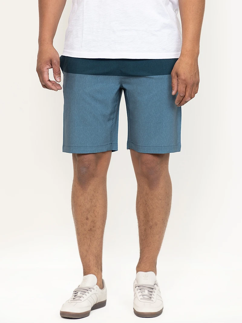 Men's Printed Colourblock Hybrid Shorts