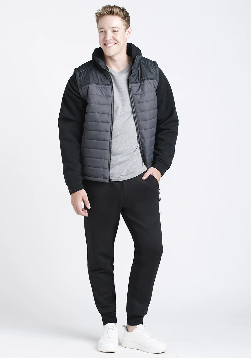 Men's Knit Sleeve Puffer Jacket