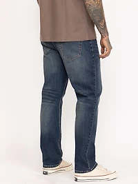 Men's Dark Wash Relaxed Straight Jeans