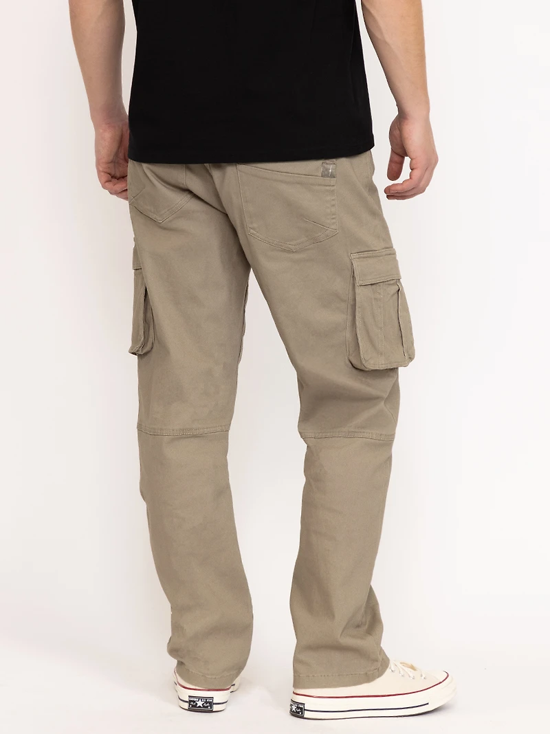 DNM WORKS Men's Khaki Cargo Sneaker Pant