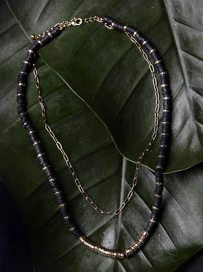 Women's Tiered Disc and Chain Necklace