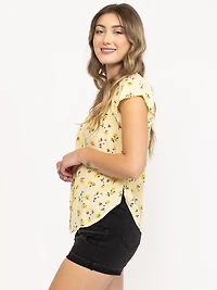 Women's Floral Peasant Top