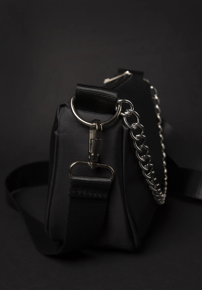 Women's Chain Nylon Crossbody Bag