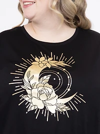 Women's Foil Moon Crew Neck Tee