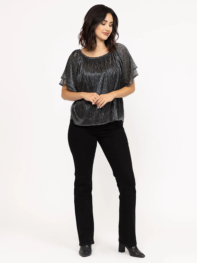 Women's  Shimmer Peasant Top