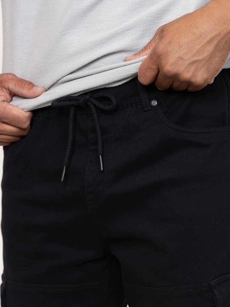 Men's Black Cargo Sneaker Pant