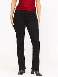 Women's Embellished Black Straight Leg Jeans