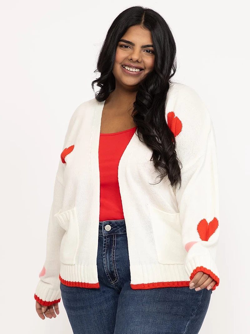 Women's Heart Open Cardigan