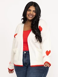 Women's Heart Open Cardigan