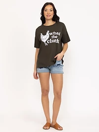 Women's What The Cluck Oversized Tee