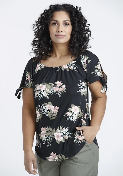 Women's Tie Sleeve Top