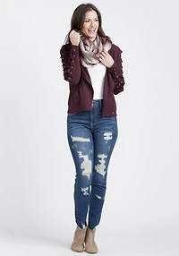 Women's Burgundy Eternity Scarf