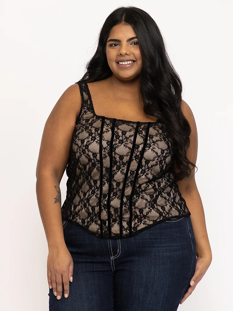 Women's Lace Bustier Top