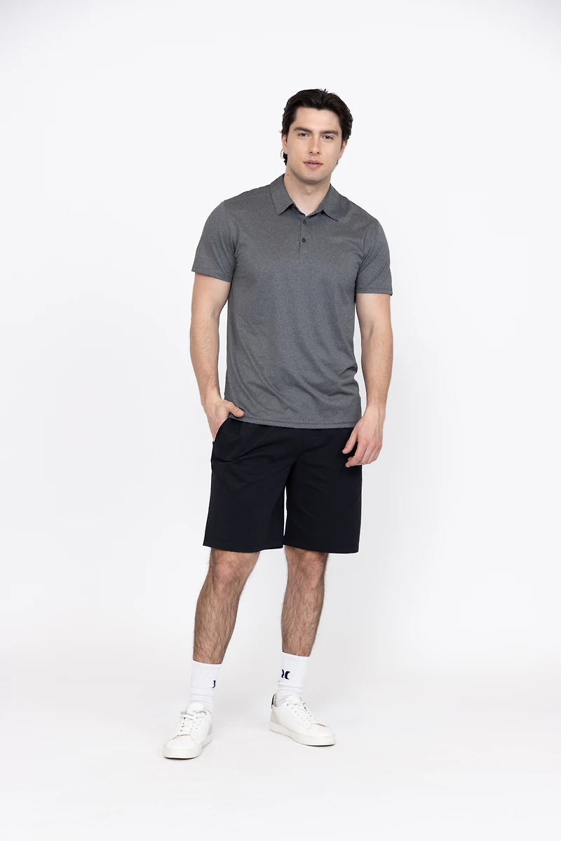 Men's Active Textured Polo Shirt