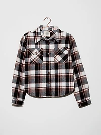Women's Crop Plaid Shirt