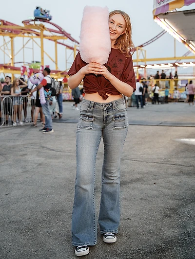 Women's Low Rise Surplus Flare Jeans