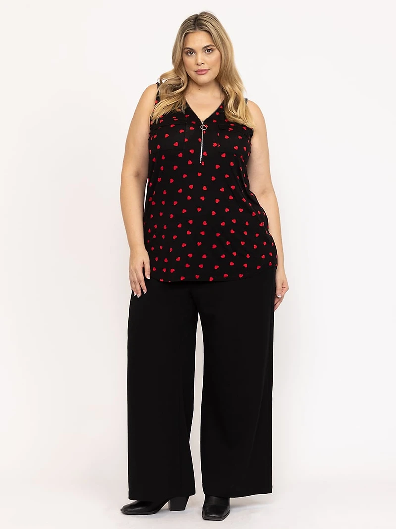 Women's Mini Heart Print Tank