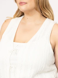 Women's Tie Front Vest