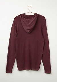 Men's Hooded Waffle Henley
