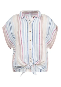 Women's Striped Tie-Front Shirt