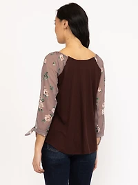Women's Floral Sleeve Top