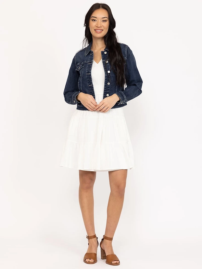 Women's Solid Tiered Dress