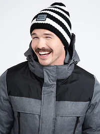 Neutral Stripe Cuff Beanie