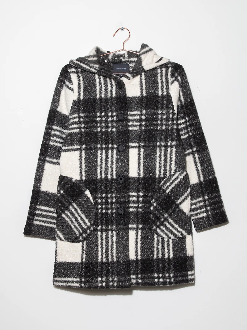 Women's Boucle Plaid Coat