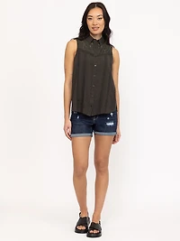 Women's Lace Insert Shirt