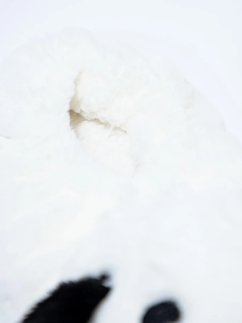 Women's White Dog Slipper